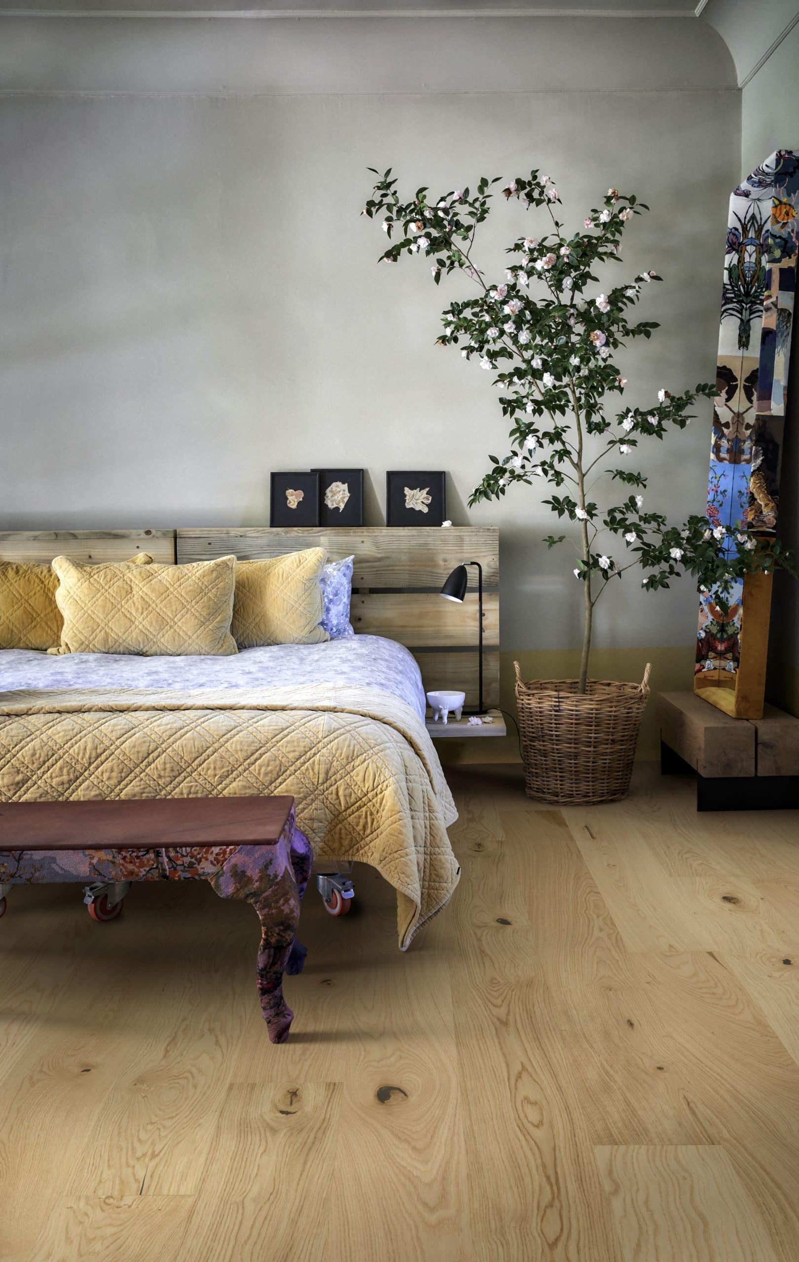 Chambre inspirée par la nature avec un parquet de la Easy collection